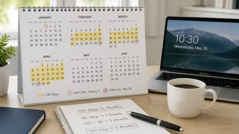 150 Dias São Quantos Meses: Como Calcular e Utilizar a Conversão